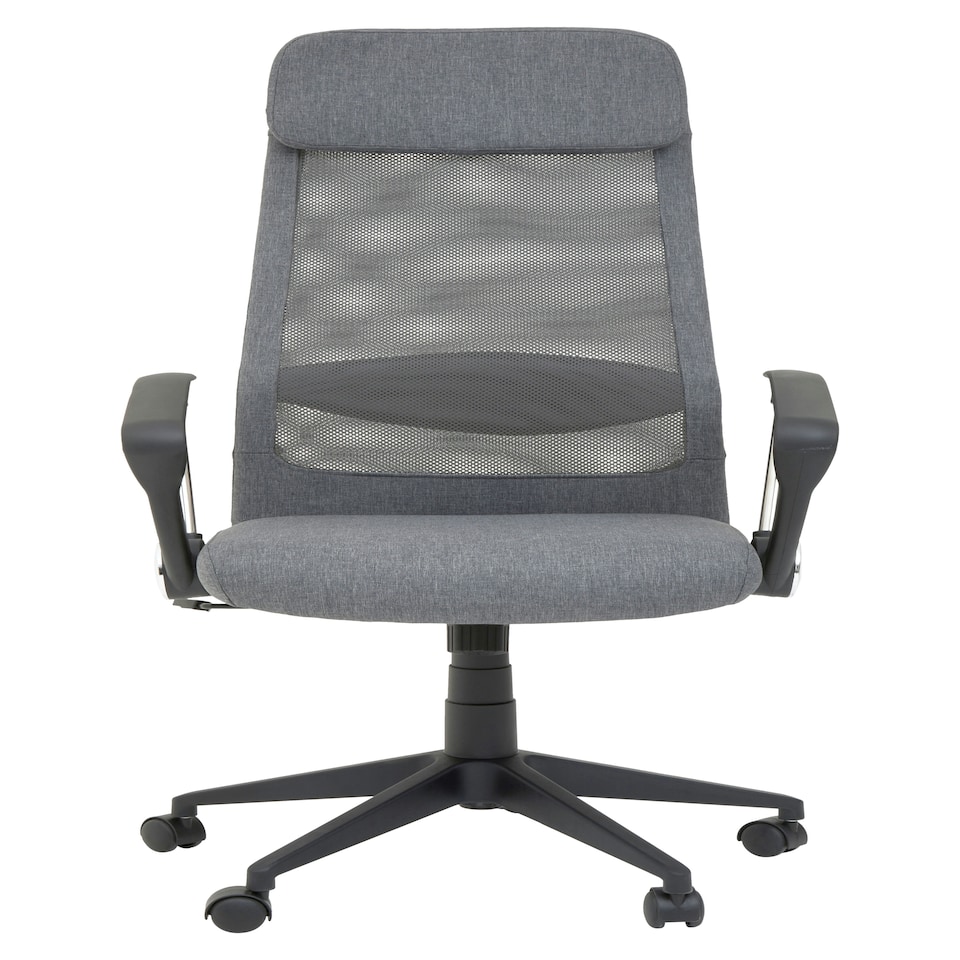 image 1 of Interiors by Premier Brent Grey Mesh And Fabric Home Office Chair