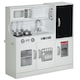 image 1 of AIYAPLAY Play Kitchen, Pretend Toy Kitchen with Toy Phone, Chalkboard, White