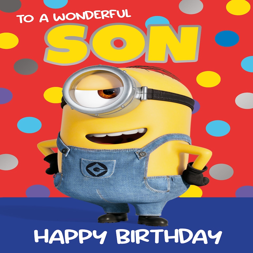 image 1 of Despicable Me Son Birthday Card