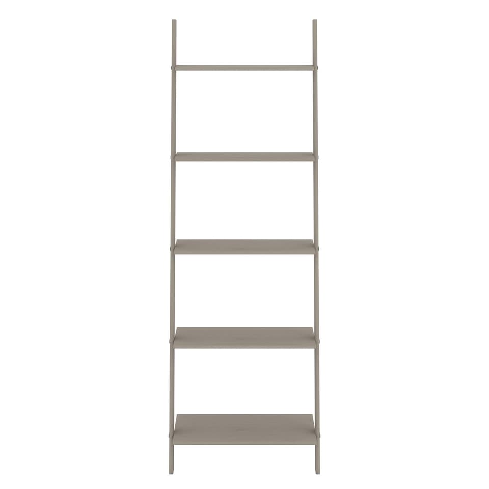 image 1 of Corona Grey Ladder 5 Shelf Unit - Grey Wax Finish with Multi-Depth Shelving and Versatile Storage | Grey | Grey Wax | One Size | 1