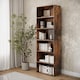 image 2 of Wide 6-Tier Bookcase | Brown | 1