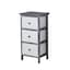 3 Drawer Black White - out of stock