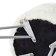 image 4 of Living and Home Round Fuzzy Vanity Stool - White