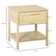 image 3 of HOMCOM Nightstand Bedside Table End Table Storage Organizer