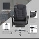 image 8 of Vinsetto Office Chair with 6 Point Massage and Back Heat, Linen Desk Chair with Footrest Adjustable Height and Swivel Wheels, Back Reclining, Black