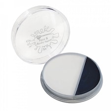 Pack of 12 White & Black Face Paint Multi | One Size