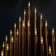 image 5 of 34cm Light up Rose Gold Christmas Candlebridge with 33 LEDs in Warm White