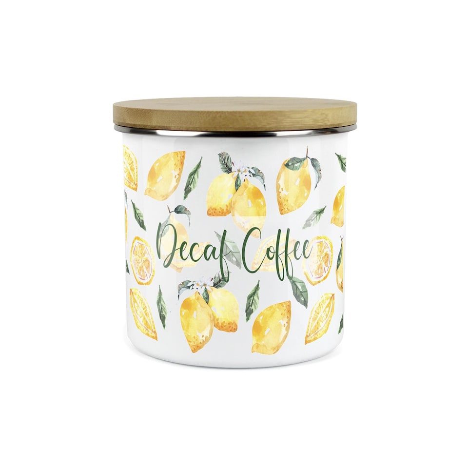 image 1 of Lemons Large Decaf Coffee Canister