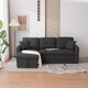 image 3 of Sofabed 3 Seater Reversible Sectional Sofa Sleeper Set with Storage Chaise, Built-in Cupholder, Decorative Rivets, Pull-out Bed, and Dark Grey Fabric Grey