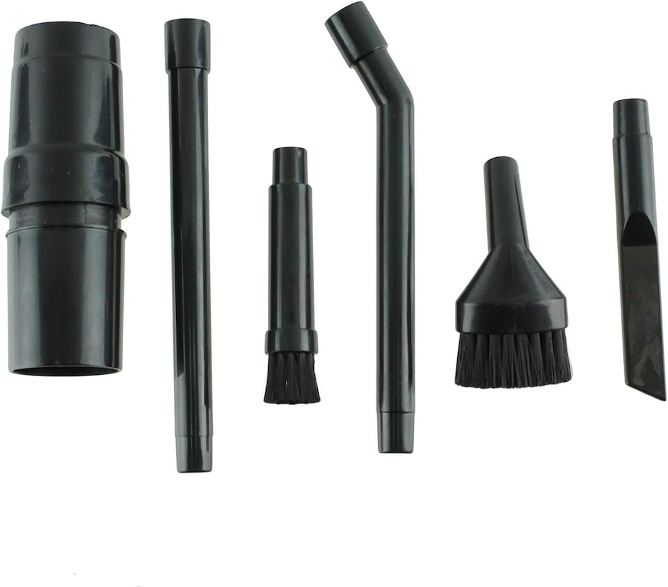 image 1 of SPARES2GO Car Valet Mini Micro Attachment Kit + Flexible Crevice Tool for Numatic Henry Hetty Vacuum Cleaner (32mm)