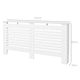 image 7 of HOMCOM White Painted Radiator Cover Wooden Cabinet Horizontal Slats Modern Style