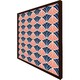 image 1 of Navy & pink geometric shells (Picture Frame) Brown | M