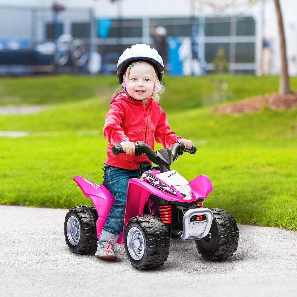 image 1 of AIYAPLAY Honda Licensed Kids Electric Quad Bike 6V ATV for 1.5-3 Years, Blue