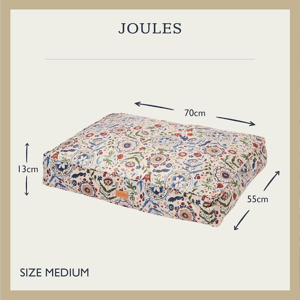 image 1 of Rosewood Joules Festival Floral Dog Mattress Bed | Multi | M | 1