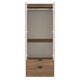 image 8 of Taiwan Tall 2 Drawer Double Wardrobe in Carini Walnut (Ready Assembled) | Brown | Carini Walnut