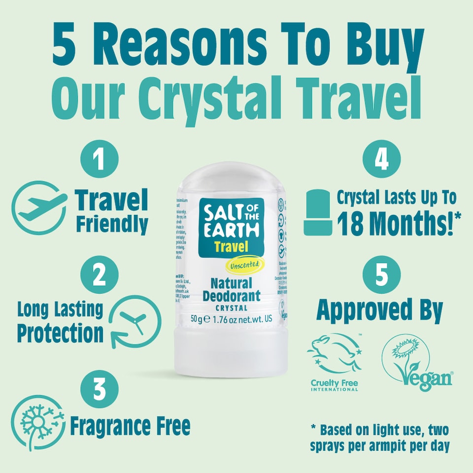 image 1 of Natural Travel Deodorant 50g (Salt Of the Earth) | Multi