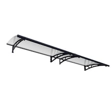 Patio Cover Altair Door Awning Canopy 3000 Clear - Acrylic - L302 x W91.5 x H17.5 cm - Grey Grey