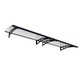 image 1 of Patio Cover Altair Door Awning Canopy 3000 Clear - Acrylic - L302 x W91.5 x H17.5 cm - Grey Grey