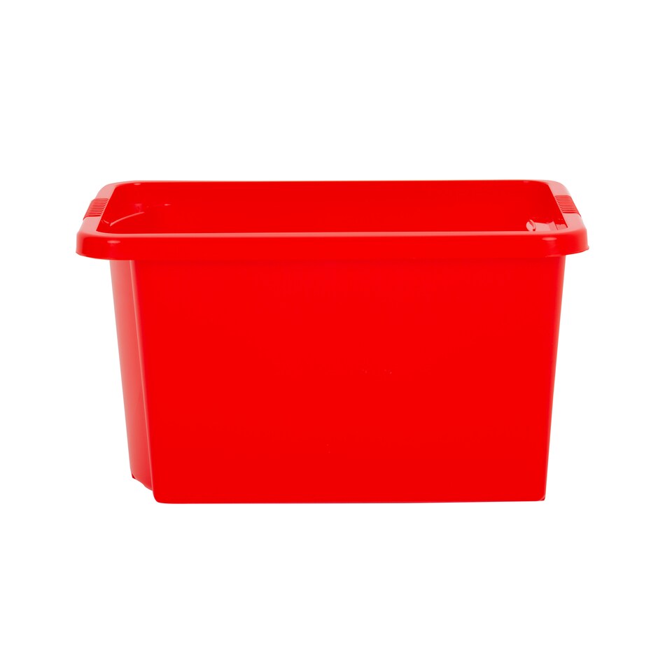 image 1 of Wham Stack & Store 4 x 30L Plastic Storage Boxes | Red | 4