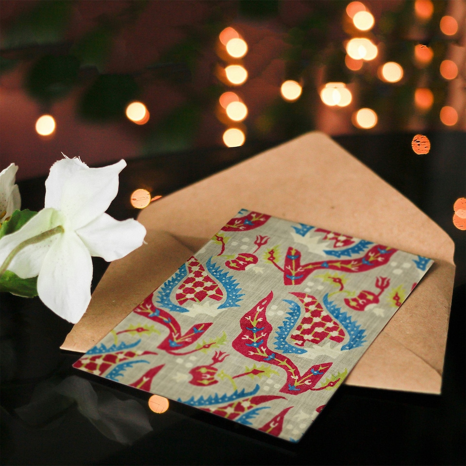 image 1 of William Morris Art Card Turkish Bed Cover Floral Pattern