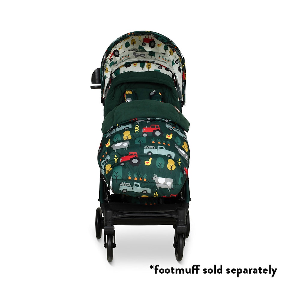 image 1 of Cosatto Woosh 4 Stroller Lightweight Compact Pushchair from Birth, UPF100+ Hood, Raincover | Green | Old Macdonald