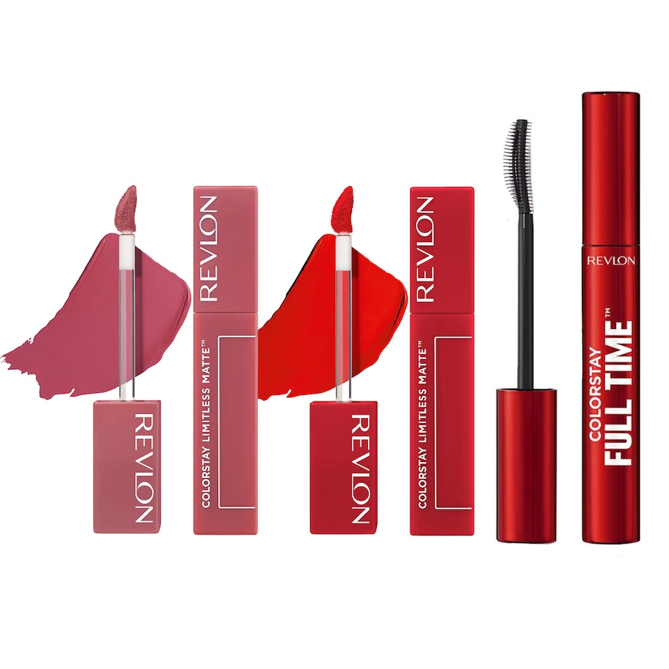 image 1 of Revlon Lip & Lash Icons Set ColorStay Limitless Matte & Full Time Mascara