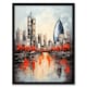 image 1 of London Cityscape Skyline Gherkin Oil Thames Black Framed Wall Art Print A4
