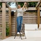 image 10 of VonHaus 2 Step Steel Folding Step Ladder with Anti Slip Feet