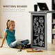image 5 of HOMCOM Folding Convertible Desk with Blackboard and Bookshelf, Grey
