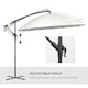 image 4 of Outsunny 3(m) Cantilever Shanghai Parasol with Crank Handle, Off-White