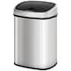 image 1 of HOMCOM Stainless Steel Kitchen Sensor Dustbin Automatic Touchless Rubbish Garbage Waste Bin 48L Silver | Chrome | 1