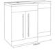 image 3 of Bathroom Left Handed 2 Door Combination Unit with L Shape Basin 1100mm Wide (Nexus) - White - Brassware Not Included | White | White | 1