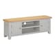 image 1 of Windsor Straight TV Unit - L37 x W140 x H50.5 cm - Pebble Grey/Oak