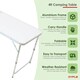 image 2 of Oypla 4ft Folding Outdoor Camping Kitchen Work Top Table White