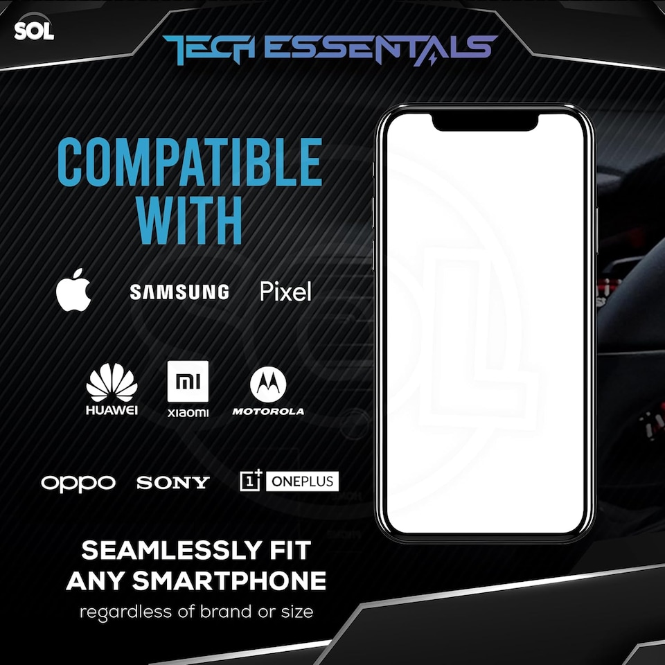 image 1 of Magnetic Phone Holder for Car – Mini Air Vent Mount with Strong Adhesive, Secure Magnet Stand for Smartphones, Safe Driving Use