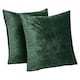 image 1 of OHS 2 x Soft Plain Matte Velvet Cushion Covers, 45x45cm - Forest Green