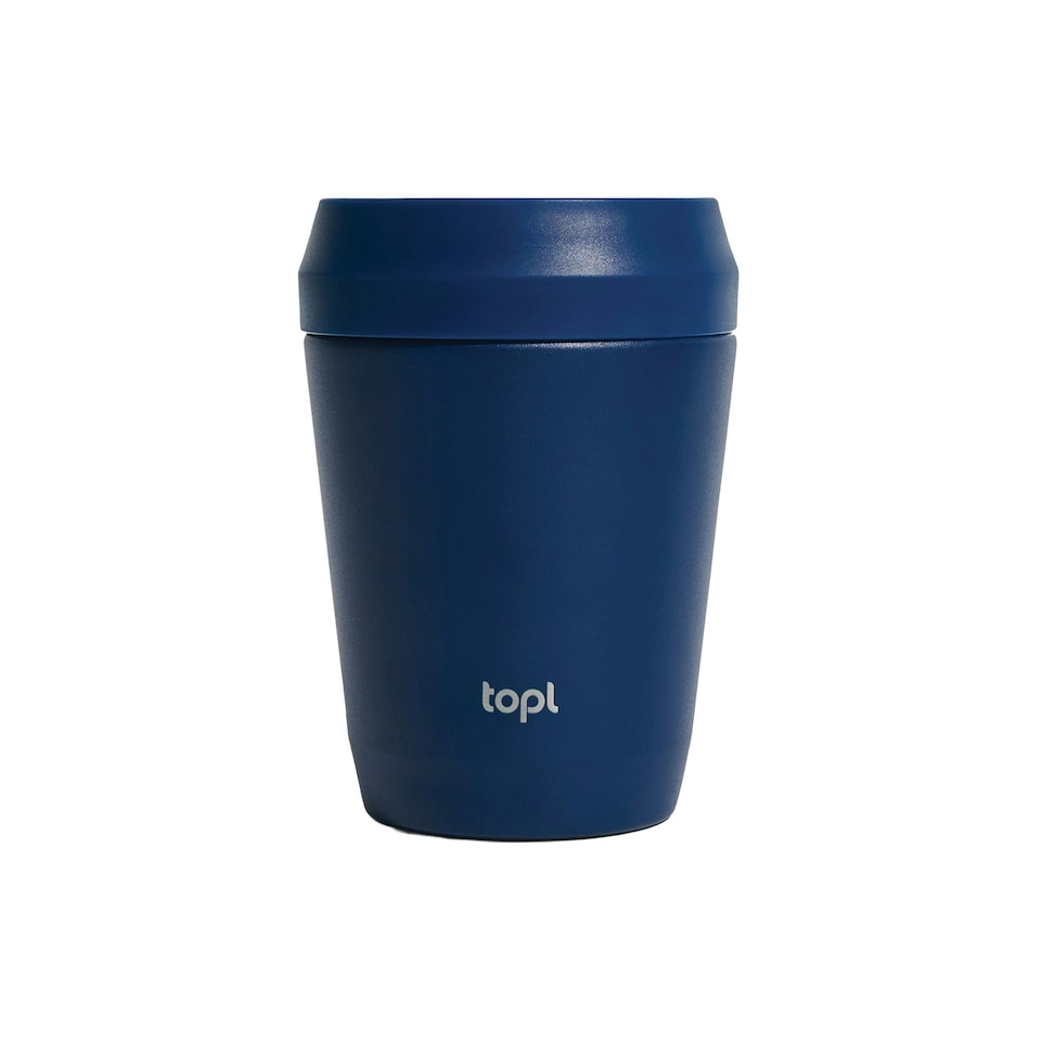 Topl To Go Patented 360° Lid Stainless Steel 235ml Tumbler - Navy - One Size