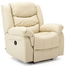Chester Electric Bonded Leather Automatic Recliner Heat & Massage Chair (Cream)