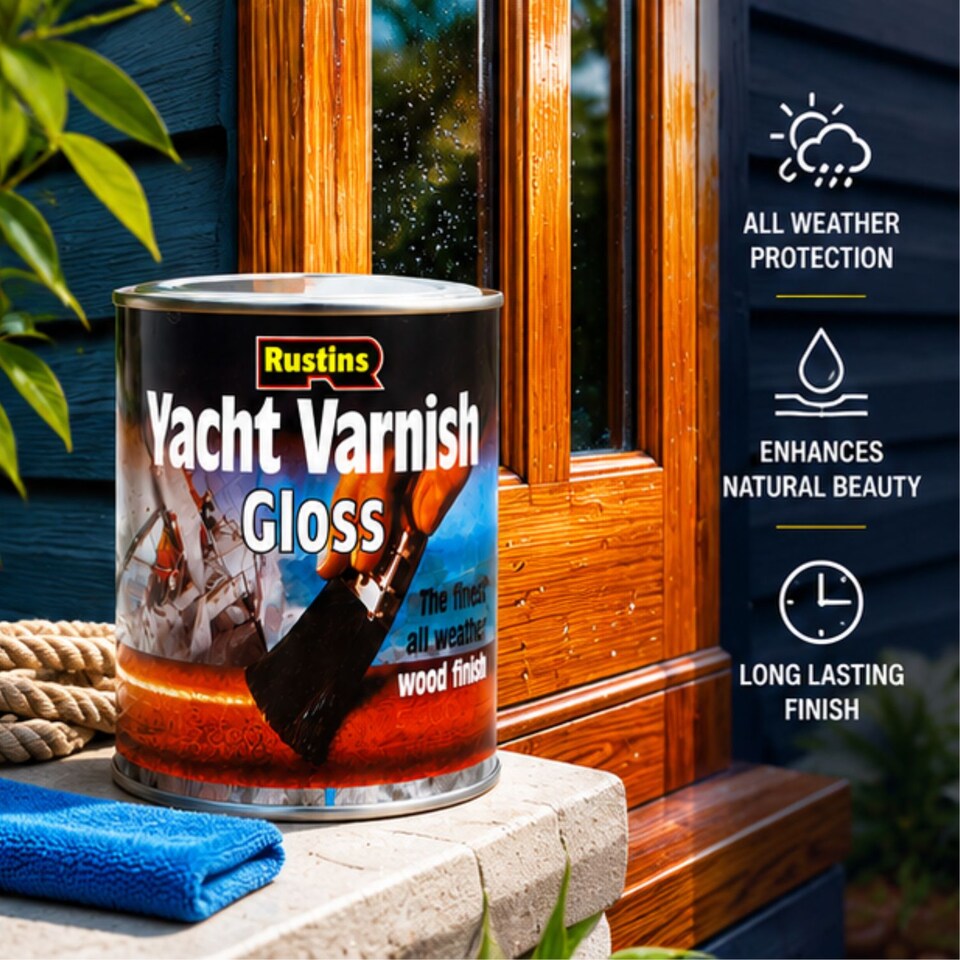 image 1 of Rustins Yacht Varnish Clear Gloss 2.5L