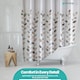 image 8 of Leaves Design Waterproof Shower Curtain with 12 Hooks - 180x200cm