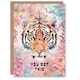 image 1 of You Got This Bohemian Tiger Floral Watercolour Good Luck Card