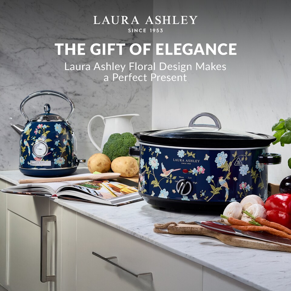 image 1 of Laura Ashley Slow Cookers 6.5 Litres. Large Capacity Slow Cooker for 4 to 5 People. Energy Efficient with 3 Heat Settings