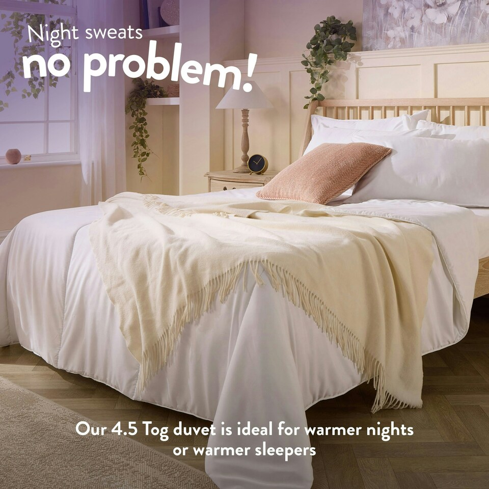 image 1 of Slumberdown 4.5 Tog Lightweight Duvet, Hypoallergenic Quilt, Made in the UK, Super King