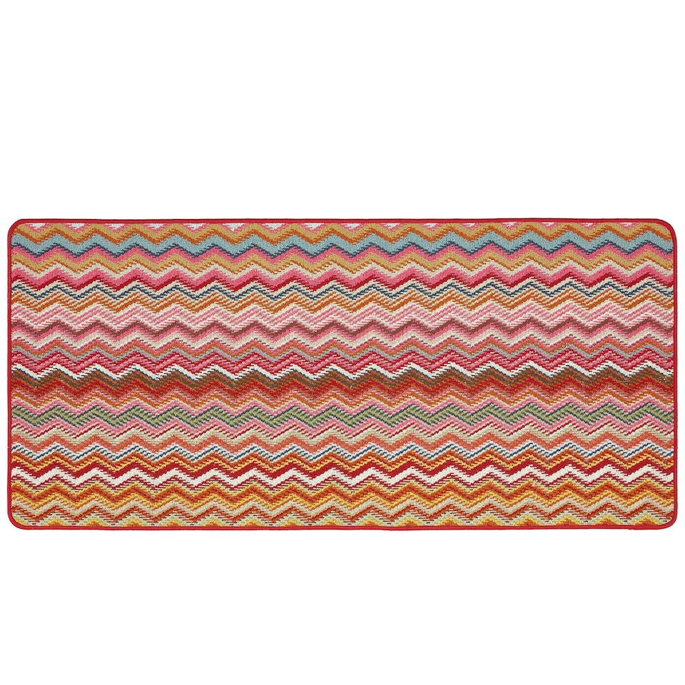 image 1 of My Stain Resistant Mat Candy Multi Bright Zig Zag 67X100