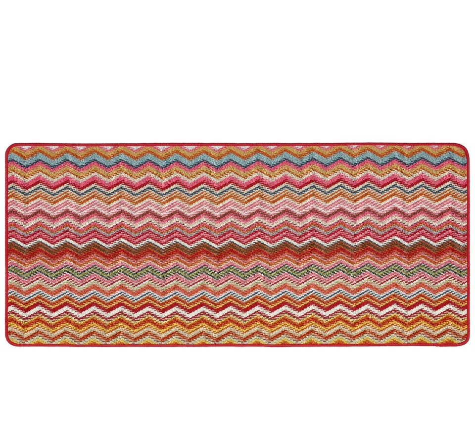 image 1 of My Stain Resistant Mat Candy Multi Bright Zig Zag 67X100