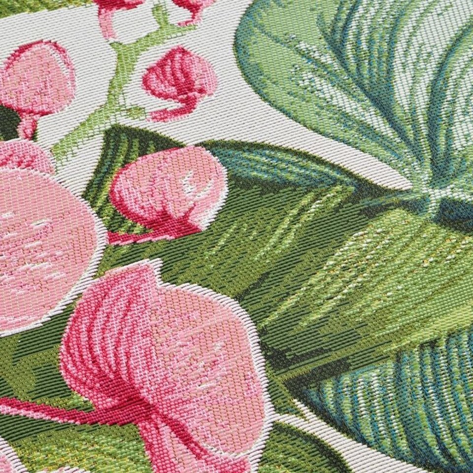 image 1 of The Rugs Flair Indoor Outdoor Rug and Runner - Tropical Flatweave Patio Rug