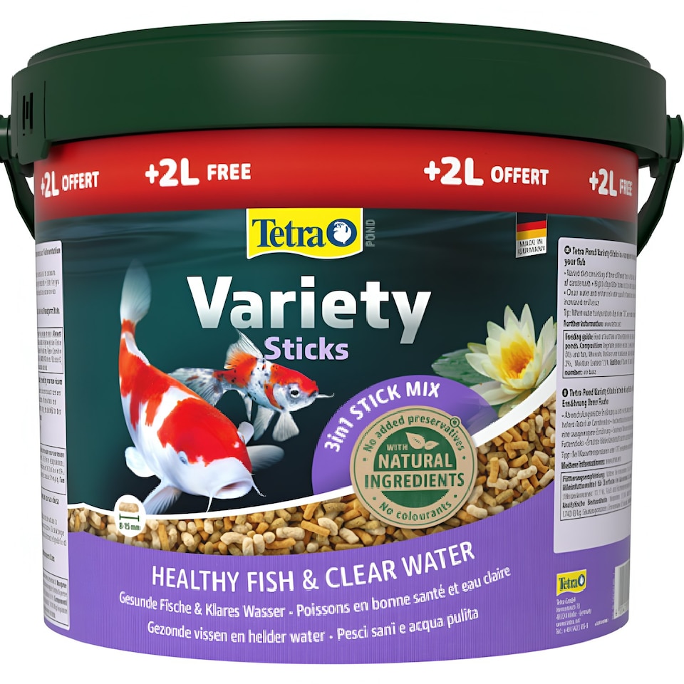 image 1 of Tetra Pond Variety Stick 1.65kg 1650g with Extra Fill Koi Fish Food