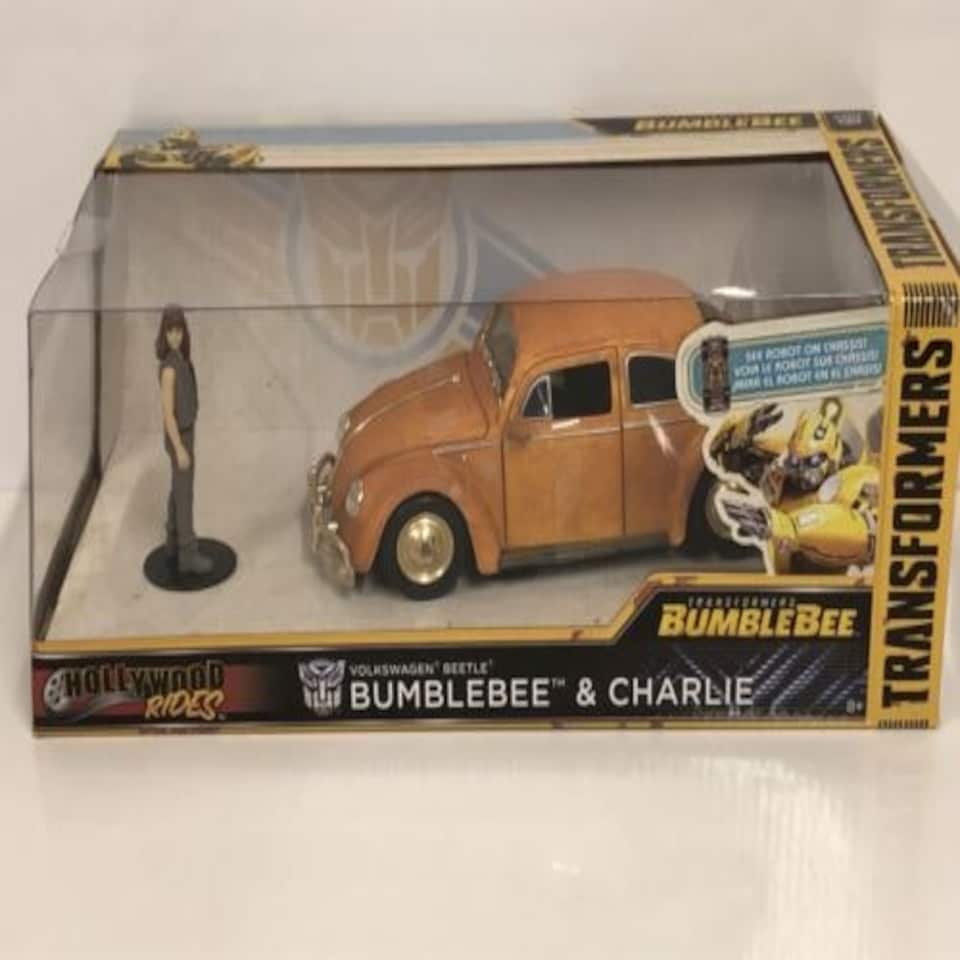 image 1 of Transformers Bumblebee VW Beetle with Charlie Figure 1:24 Scale Jada 30114