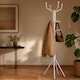 image 7 of Harbour Housewares Free-Standing Steel Coat Rack - White | White | White | One Size