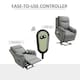 image 4 of HOMCOM Power Lift Chair Electric Riser Recliner with Remote Control, Grey Grey